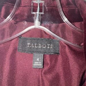 Talbots Deep Burgundy velvet blazer